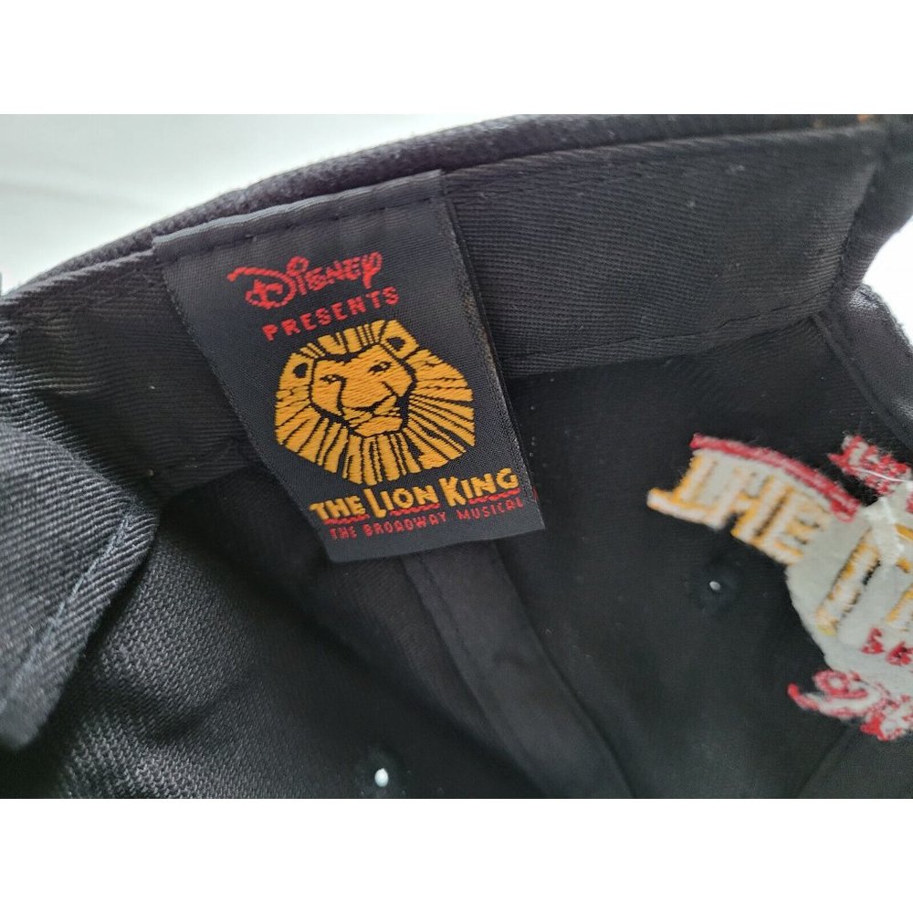 Vintage Disney Black Lion King Strap Back Embroidered Baseball Hat Cap N… - Picture 6 of 6